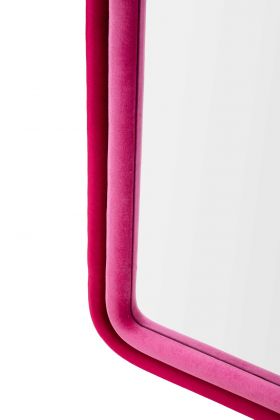 Oglinda decorativa Cloe, Mauro Ferretti, 60x160 cm, MDF/rama acoperita cu catifea, fucsia