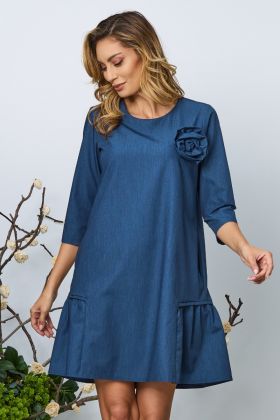 Rochie de zi Gertrud Indigo