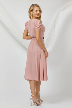 Rochie de ocazie eleganta rose Pretty Girl din doua piese