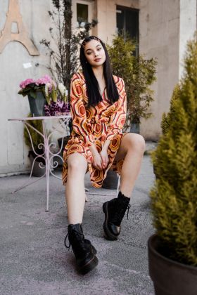 Rochie scurta cu imprimeu Atmosphere