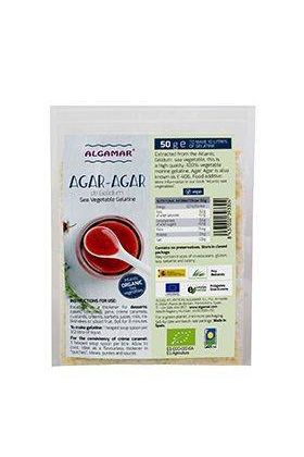 Agar agar fulgi bio 50g - Algamar