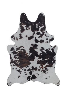 Covor FAUX ANIMAL COW PRINT, 155x195 cm, 100% poliester, Alb/Negru