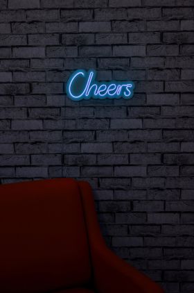 Decoratiune luminoasa LED, Cheers, Benzi flexibile de neon, DC 12 V, Albastru