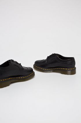 Dr. Martens pantofi 3989 femei, culoarea negru, cu toc plat 22210001.3989-Black