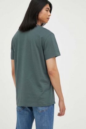 G-Star Raw tricou din bumbac barbati, culoarea verde, neted