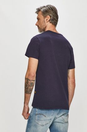 G-Star Raw tricou din bumbac barbati, culoarea verde, neted