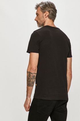 G-Star Raw tricou din bumbac barbati, culoarea verde, neted