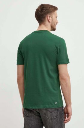 Lacoste tricou barbati, culoarea verde, neted