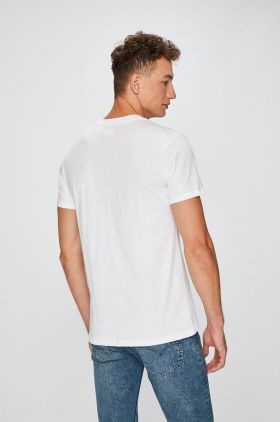 Levi's tricou din bumbac barbati, culoarea rosu, neted