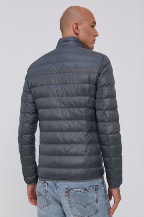 EA7 Emporio Armani geaca de puf barbati, culoarea gri, de tranzitie