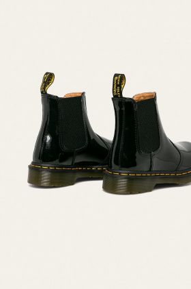 Dr. Martens ghete chelsea de piele 2976 femei, culoarea negru, cu toc plat DM25278001