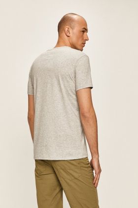 Lacoste tricou din bumbac culoarea maro, uni