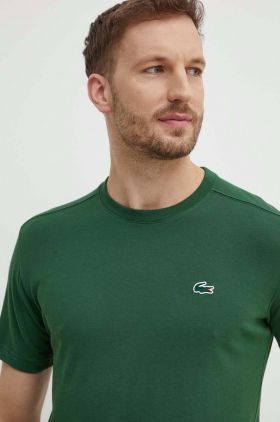 Lacoste tricou barbati, culoarea verde, neted