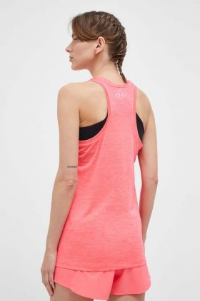 Under Armour top de antrenament Tech Twist culoarea roz