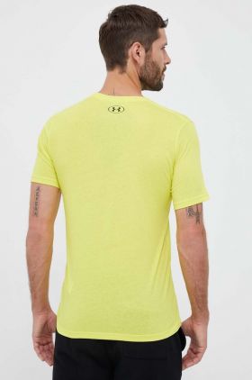 Under Armour tricou barbati, culoarea negru, cu imprimeu