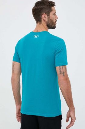 Under Armour tricou barbati, culoarea verde, cu imprimeu 1329581-101