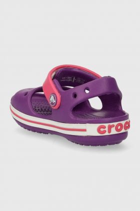 Crocs sandale copii CROCBAND SANDAL KIDS culoarea violet