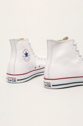 Converse teniși de piele bărbați, culoarea alb