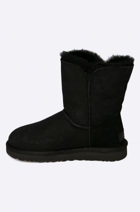 UGG cizme de zăpadă Bailey Button II femei, culoarea: negru, cu toc plat, model căptușit 1016226.BLK
