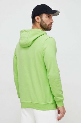 Helly Hansen hanorac de bumbac HH LOGO HOODIE bărbați, culoarea gri, cu glugă, cu imprimeu  33977