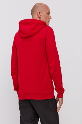 Helly Hansen hanorac de bumbac HH LOGO HOODIE bărbați, culoarea gri, cu glugă, cu imprimeu  33977