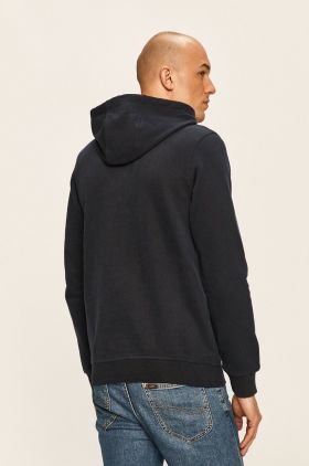 Helly Hansen hanorac de bumbac HH LOGO HOODIE bărbați, culoarea gri, cu glugă, cu imprimeu  33977