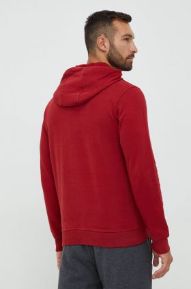 Helly Hansen hanorac de bumbac HH LOGO HOODIE bărbați, culoarea gri, cu glugă, cu imprimeu  33977