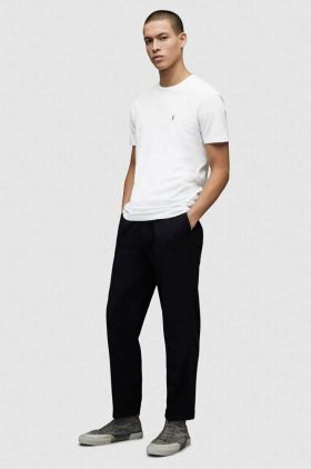 AllSaints tricou din bumbac culoarea roz, neted