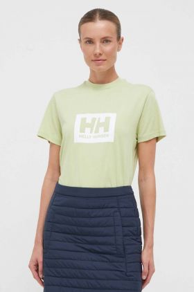 Helly Hansen tricou din bumbac culoarea alb, cu imprimeu 53285-096