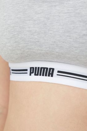 Puma sutien 907862 culoarea gri, melanj 907862