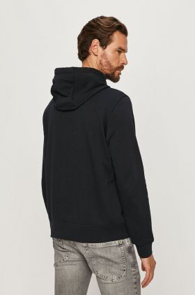 Armani Exchange Hanorac de bumbac bărbați, culoarea negru, material neted