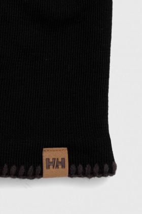 Helly Hansen caciula culoarea negru, din tricot gros