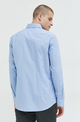HUGO cămașă bărbați, culoarea roz, cu guler clasic, slim 50289499