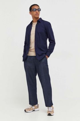 HUGO cămașă bărbați, culoarea roz, cu guler clasic, slim 50289499