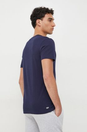 Lacoste tricou barbati, culoarea bej, cu imprimeu