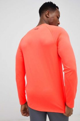 Under Armour mânecă lungă de antrenament Tech 2.0 culoarea portocaliu, neted