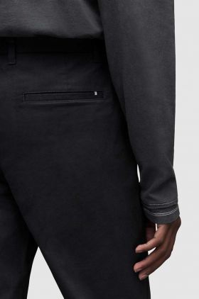 AllSaints pantaloni barbati, culoarea bordo, cu fason chinos