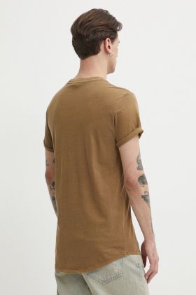 G-Star Raw tricou din bumbac culoarea verde, neted