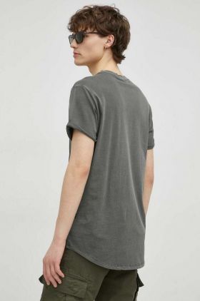 G-Star Raw tricou din bumbac culoarea verde, neted