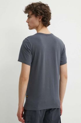 G-Star Raw tricou barbati, culoarea alb, neted