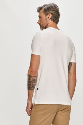 G-Star Raw tricou barbati, culoarea alb, neted