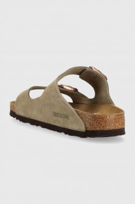 Birkenstock papuci din piele Arizona 951303-Taupe