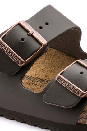 Birkenstock slapi de piele Arizona barbati, culoarea maro, 51101