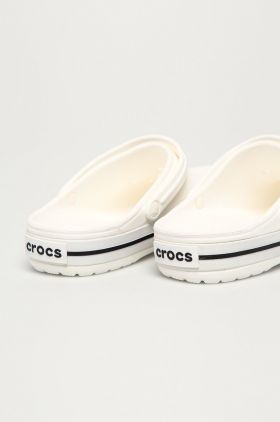 Crocs papuci Crocband bărbați, culoarea alb 11016