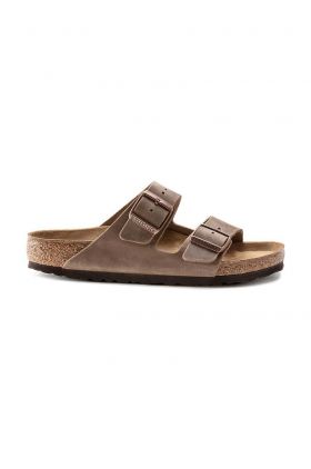 Birkenstock papuci din piele Arizona Nu 352201-Tabacco.Br