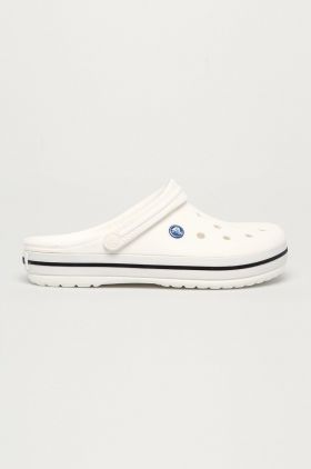 Crocs papuci Crocband bărbați, culoarea alb 11016