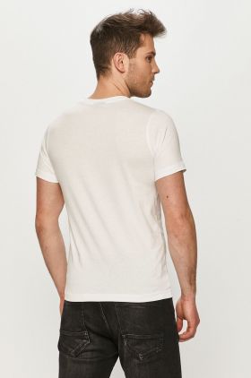 Karl Lagerfeld Tricou (2-pack) culoarea alb