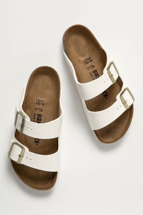 Birkenstock Papuci femei, culoarea alb