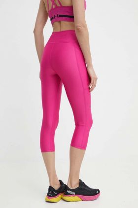 Under Armour pantaloni femei, culoarea roz, neted