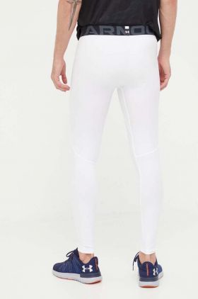 Under Armour leggins de antrenament barbati, culoarea verde, neted